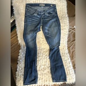 BKE Women's Classic Mid Wash Jeans - Blue